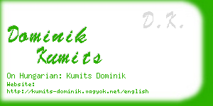 dominik kumits business card